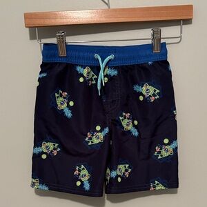 OshKosh B'gosh Navy Shorts with Tropical Print